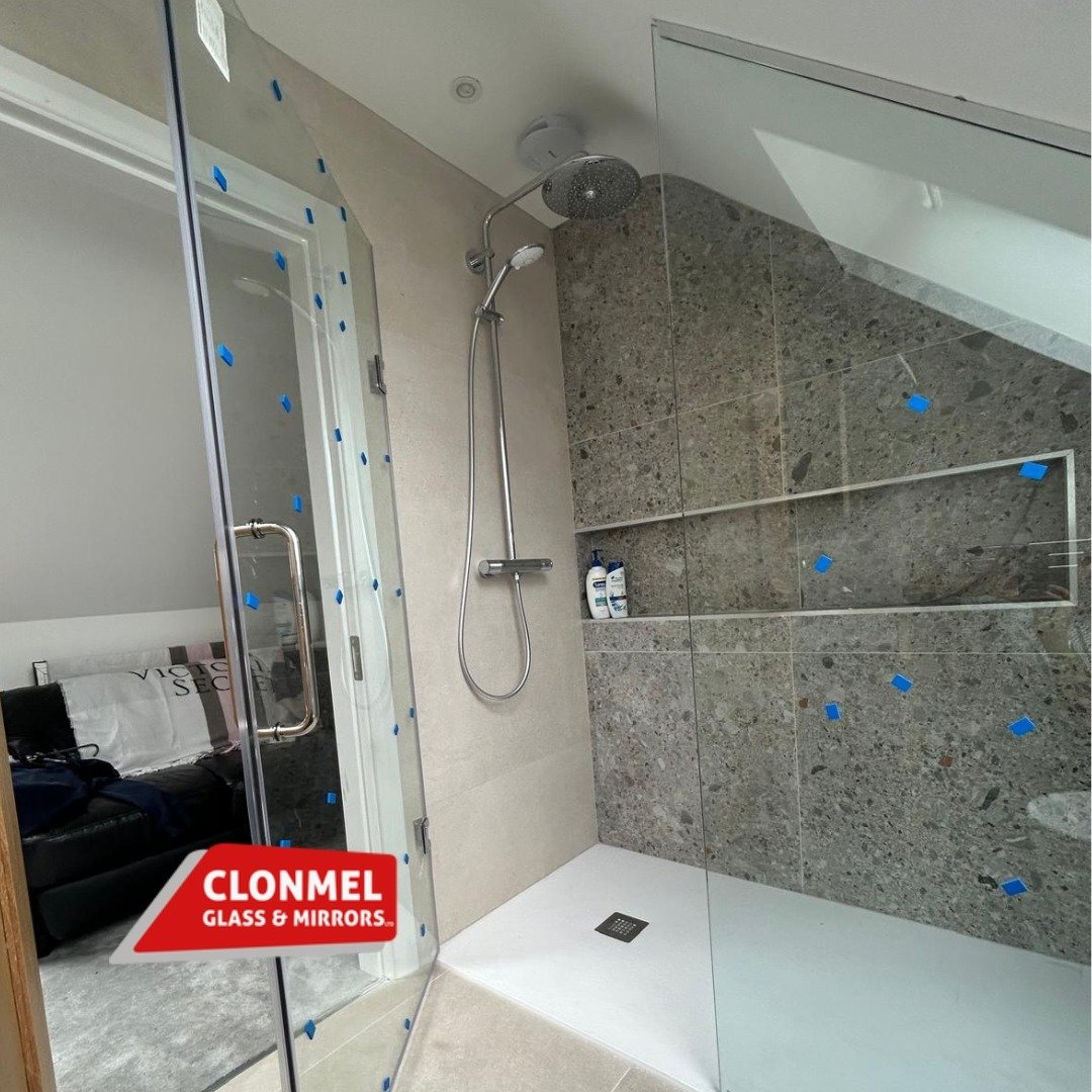 🚿 Bespoke Shower Screens Fitted Today in Waterford 💧Another stylish bathroom upgrade complete!