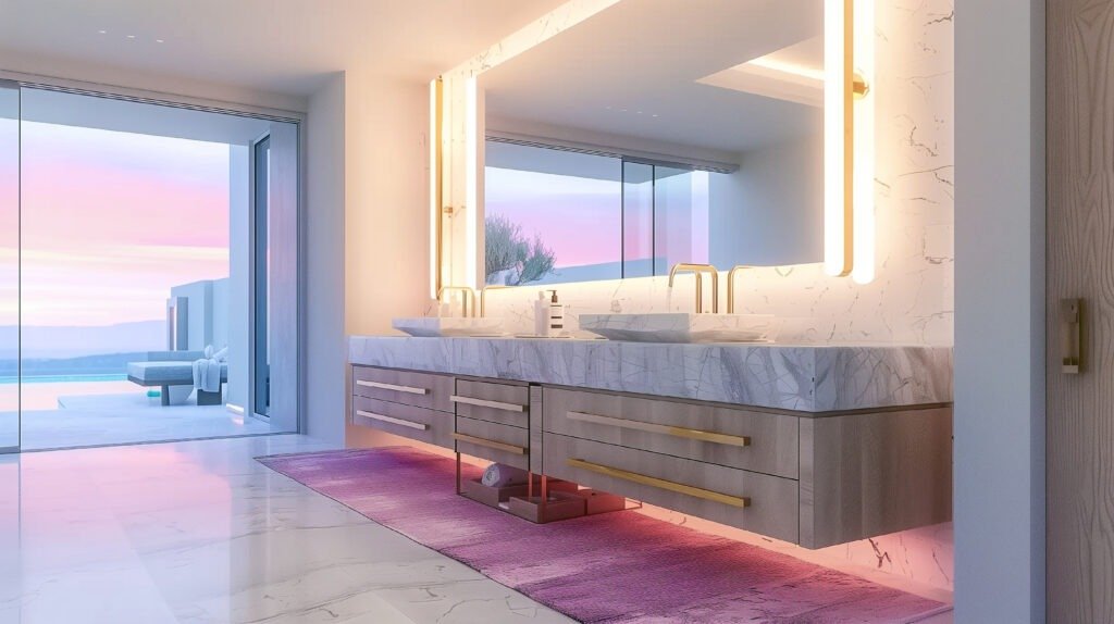 modern bathroom mirror design in interior design